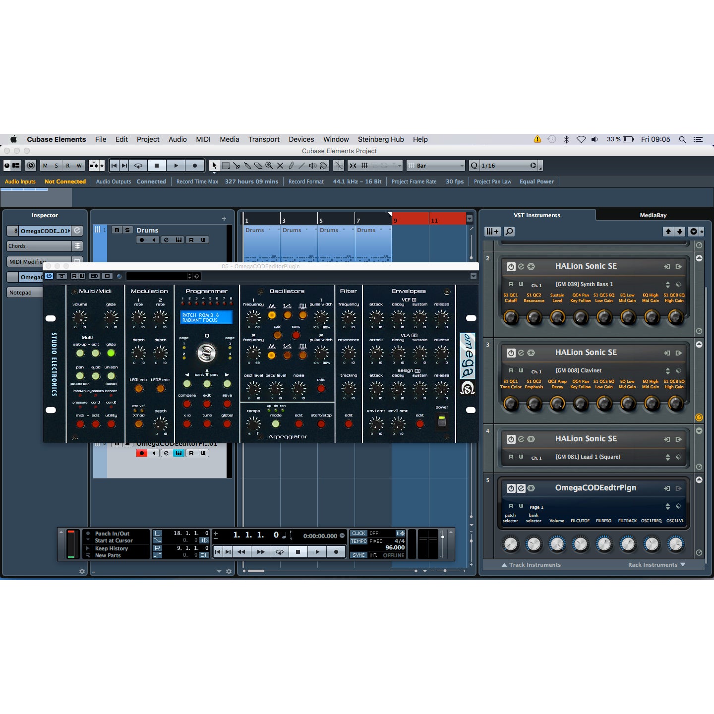 Omega/CODE Software Editor (V.3) – studioelectronics