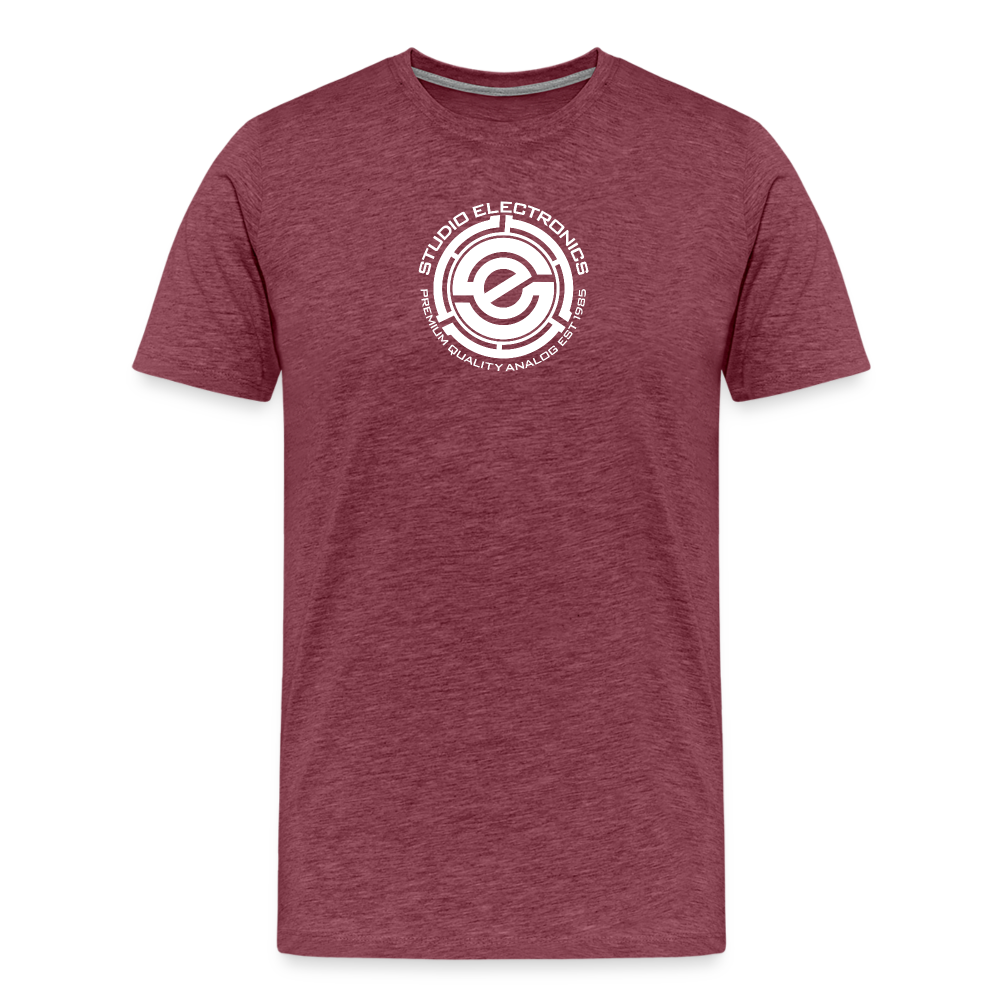 Men's Premium T-Shirt - SE "45" Logo - heather burgundy