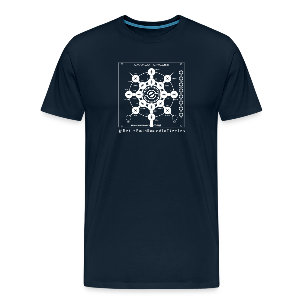 Men's Premium T-Shirt - Charcot Circles - deep navy