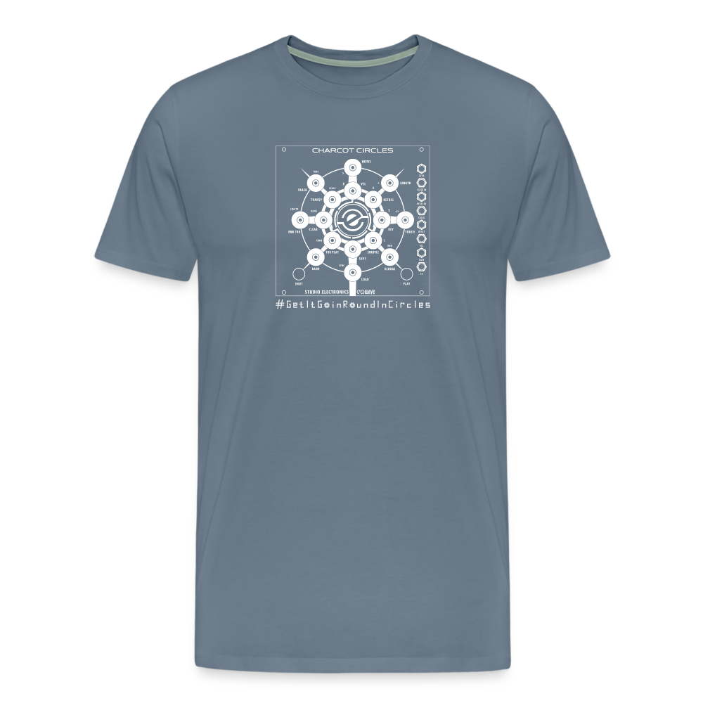 Men's Premium T-Shirt - Charcot Circles - steel blue