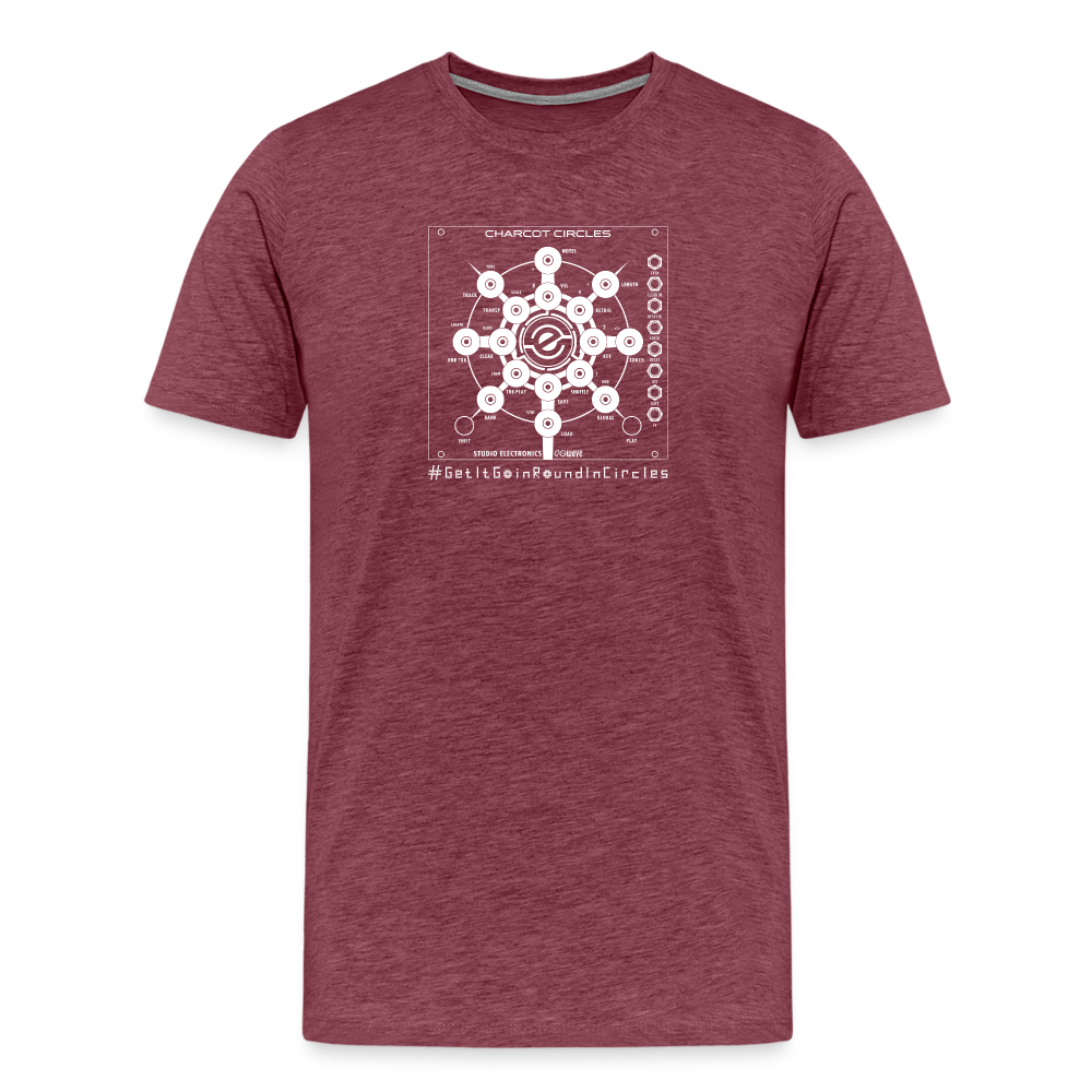 Men's Premium T-Shirt - Charcot Circles - heather burgundy