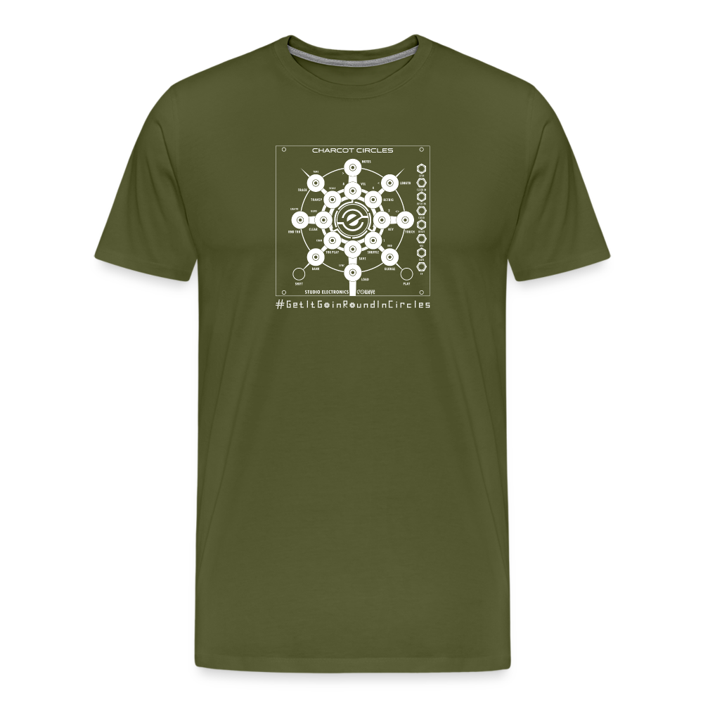 Men's Premium T-Shirt - Charcot Circles - olive green