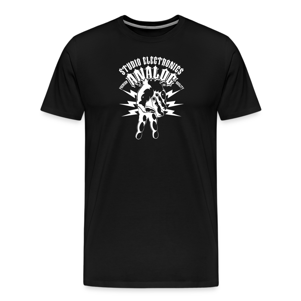 Men's Premium T-Shirt - Flipped Peace Analog - black