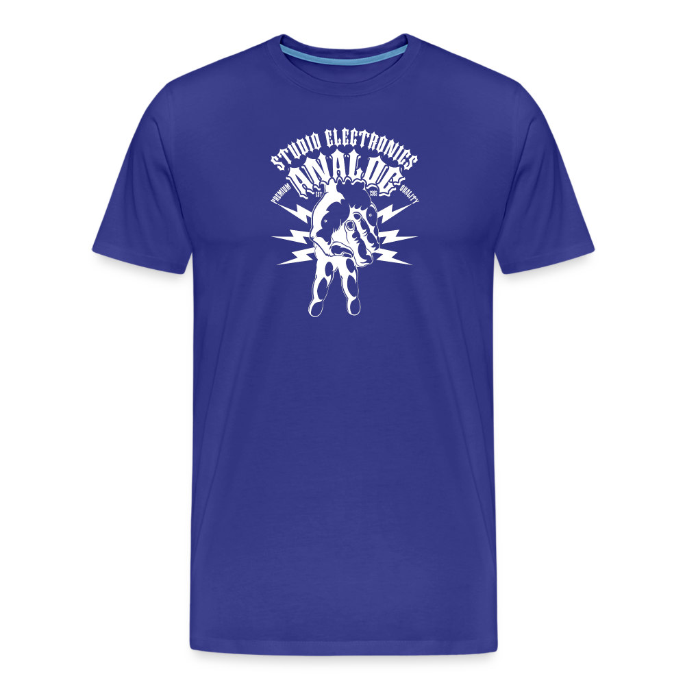Men's Premium T-Shirt - Flipped Peace Analog - royal blue